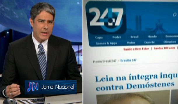 Jornal Nacional reconhece furo de 247 na divulgação do inquérito do STF contra Demóstenes