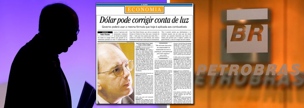 Indicado por Fernando Henrique Cardoso para promover o desmonte da Petrobras e responsável direto por levar mais de um milhão de famílias de volta ao fogão a lenha, Pedro Parente tem histórico de políticas excludentes; em 2001, no auge do apagão elétrico de FHC, o então ministro-chefe da Casa Civil defendeu reajustar contas de luz com base na variação do dólar, como fez com os combustíveis na Petrobras; "Não é razoável admitir que distribuidoras arquem com um custo que não estava previsto", disse Parente em entrevista ao Globo; leia íntegra