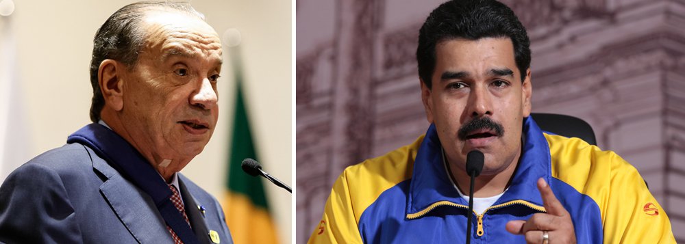 Chanceler de um governo sem voto, Aloysio Nunes Ferreira disse hoje (4) que a Venezuela pode ser suspensa da Organização dos Estados Americanos (OEA), se descumprir os princípios baseados no respeito à democracia e à liberdade; "A Venezuela subscreveu esse compromisso. Ela tem um engajamento. E subscreveu livremente, assim como o Brasil. Então, isso não pode ficar letra morta", afirmou Aloysio 