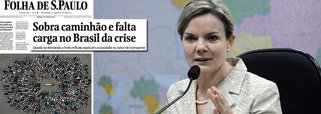 Presidente do PT, senadora Gleisi Hoffmann rebatou argumento defendida pela Folha neste domingo, 3, para justificar o desastre causado pela política de Pedro Parente na Petrobras; "Impressionante o esforço da mídia pra dizer que a crise que vivemos é porque os governos do PT financiaram a renovação e aumento da frota de caminhões e mantiveram preços decentes para os combustíveis! O que eles querem para os trabalhadores são caminhões velhos e combustíveis caros", disse Gleisi