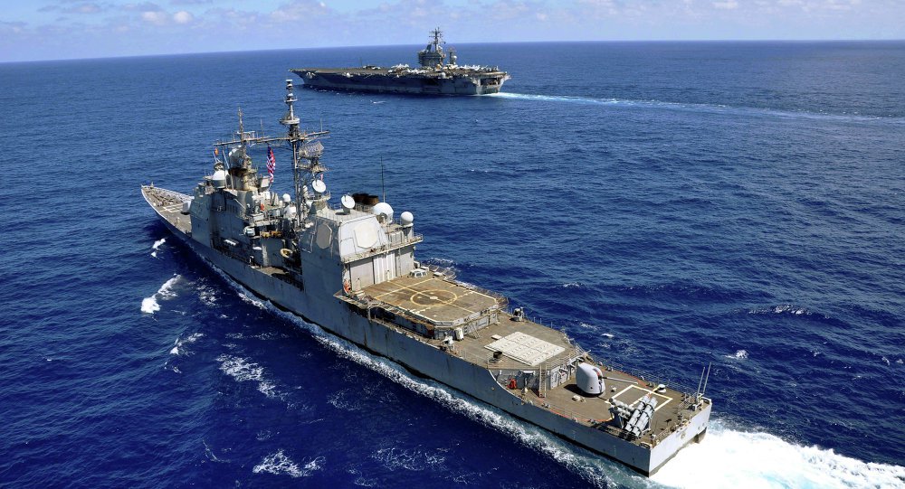 Por meio de sua porta-voz do Ministério das Relações Exteriores, a China criticou a crescente presença militar dos Estados Unidos no Mar do Sul da China