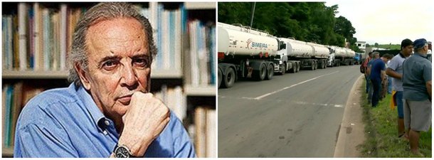 "O governo que não chegou a governar proclamou sua inexistência. Temer, o perplexo, fez renúncia branca, com a admitida passagem da responsabilidade do Executivo para o Legislativo", diz o jornalista Jânio de Freitas; "Os caminhoneiros param um país parado"