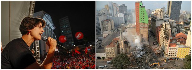 "O incêndio e desmoronamento do prédio no Centro de São Paulo completa 21 dias e a prefeitura ainda não conseguiu alugar um imóvel para alojar as famílias. Essa madrugada, dois moradores de rua morreram de frio. Ineficiência ou descaso?", questionou a presidenciável Manuela D´Ávila (PCdoB) 
