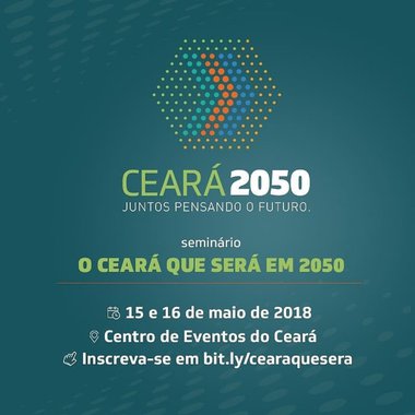 O Governo do Estado realiza, hoje e amanhã (15/16), o seminário "O Ceará que será em 2050", reunindo a sociedade civil, pesquisadores e representantes do Estado no Centro de Eventos do Ceará. A abertura será as 14 horas, com transmissão ao vivo nas redes sociais. O seminário é uma extensão do Plano Estratégico de Desenvolvimento de Longo Prazo – Ceará 2050, lançado em outubro último pelo governador Camilo Santana