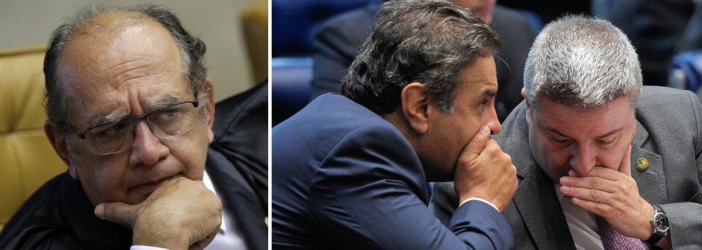 O ministro do Supremo Tribunal Federal (STF) Gilmar Mendes autorizou a prorrogação por mais 60 dias das investigações contra os senadores Aécio Neves e Antônio Anastasia, ambos do PSDB; inquérito em questão tem como base as delações premiadas de executivos da empreiteira Odebrecht e trata do suposto pagamento de R$ 1,8 milhão sob o pretexto de doação eleitoral à campanha de Anastasia ao governo mineiro; pedido dos recursos teria sido feito por Aécio
 