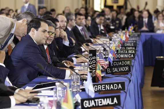 Washington EUA 05 06 2018 Segundo dia de encontro de lideres na assembleia geral da OEA/OAS em Washington Juan Manuel Herrera/OAS