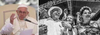 Na manhã desta quinta (17), na missa em Santa Marta, que o papa preside sempre que está no Vaticano, Francisco condenou o golpe de maneira dura. Sem citar o Brasil ou o nome de Lula diretamente, fez uma descrição perfeita do que acontece no país. O Papa descreveu à perfeição a situação brasileira: "a mídia começa a falar mal das pessoas, dos dirigentes, e com a calúnia e a difamação essas pessoas ficam manchadas". Depois chega a justiça, "as condena e, no final, se faz um golpe de Estado".