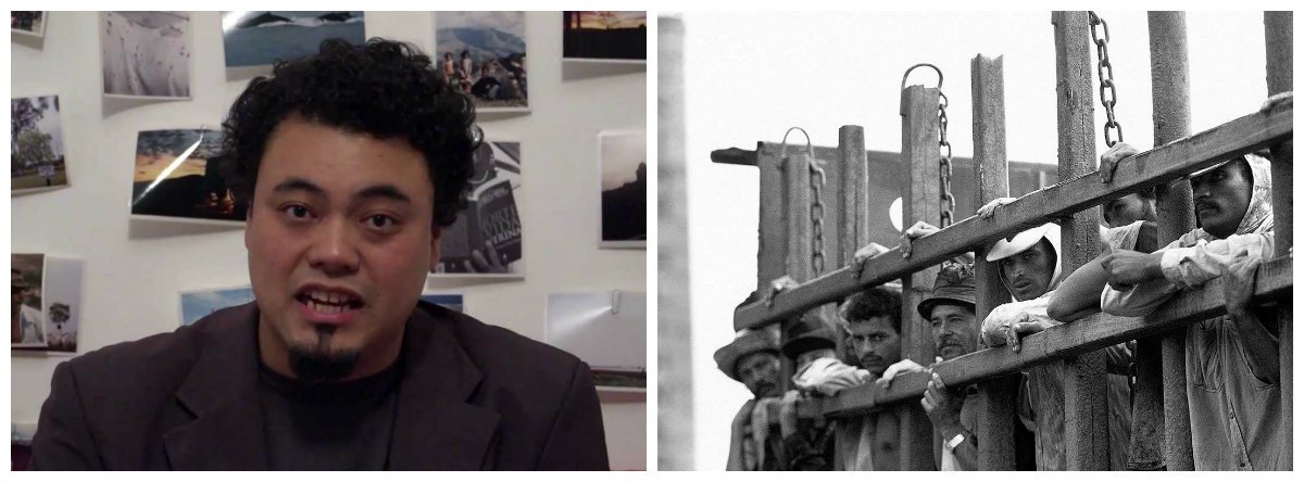 Jornalista Leonardo Sakamoto e trabalho escravo; montagem .2