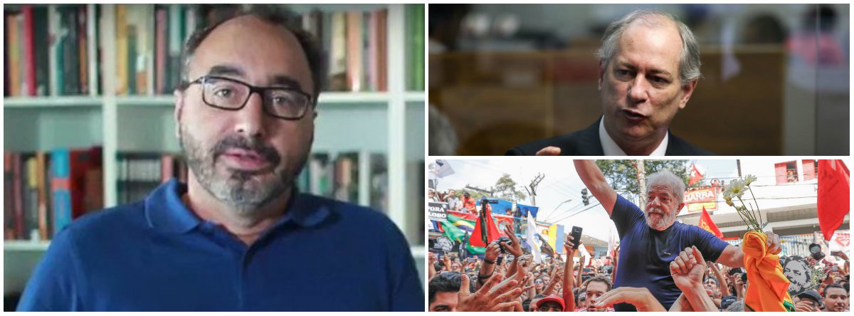 "Ciro é um grande quadro político, mas não é nem de longe um Lula, que consegue se manter vivo politicamente mesmo depois de intenso massacre. Ou seja, se for para o PT decidir apoiar Ciro é um erro que seja agora", diz o jornalista Renato Rovai, em seu blog na Revista Forum