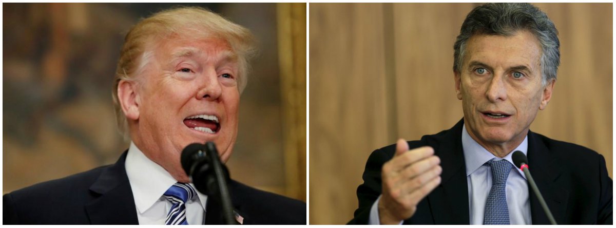 Os presidentes da Argentina, Mauricio Macri, e dos EUA, Donald Trump, conversaram por telefone; de acordo com a Presidência da Argentina, Trump apoia as negociações de Macri com o FMI; pela primeira vez em 15 anos, o governo argentino recorreu ao fundo