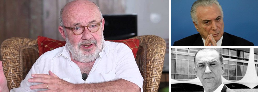 "Em mais um ataque de megalomania e total falta de noção da realidade, Michel Temer resolveu se comparar a Juscelino Kubitschek para 'comemorar' os dois anos do golpe que derrubou Dilma Rousseff", diz o jornalista Ricardo Kotscho; "Entre a realidade da vida dos brasileiros e a fantasia vendida pelos marqueteiros do Palácio do Planalto, há um abismo em que Temer empurrou o presente e comprometeu o futuro da Nação"