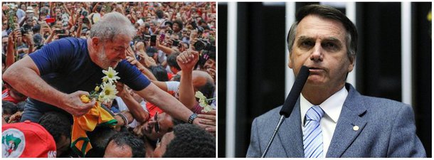 "Sem Lula (31%) na parada, Bolsonaro salta de 15% para 20% e lidera todas as pesquisas da eleição presidencial de 7 de outubro no primeiro turno, por mais inacreditável que pareça. Se Lula ficar fora, tudo indica que Bolsonaro já está garantido no segundo turno", diz o colunista Alex Solnik, acrescentando haver indícios "de que, se Lula não for candidato, Bolsonaro já está no segundo turno e a segunda vaga turno deverá ser decidida entre Ciro Gomes (8%) e Marina Silva (13%)"