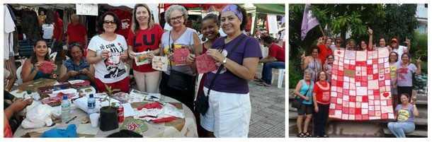 Um grupo de seis representantes do Coletivo Feminista Mulheres do Ceará com Dilma (CFMCD) estará em Curitiba, no período de 14 a 17 de junho para entregar simbolicamente ao ex-presidente Lula, a colcha que bordaram durante o acampamento Lula Livre, no último mês de março. A colcha foi feita por dezenas de mulheres que visitaram o acampamento e participaram da oficina de bordado promovida pelo CFMCD, com o apoio da Secretaria de Mulheres do PT