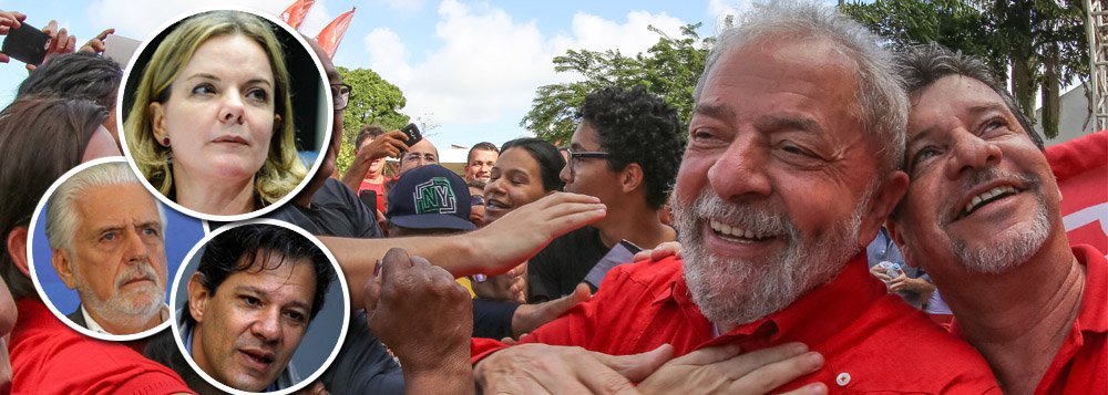 Foi só começarem a circular boatos de que Jaques Wagner poderia ser o Plano B do PT para vazar a notícia de que ele teria recebido relógios de empreiteiras. A seguir, circulou que o Plano B seria Fernando Haddad. Não demorou para surgirem manchetes denunciando desvios na sua campanha a prefeito. Gleisi foi o alvo seguinte", diz o colunista Alex Solnik; "Se quiser preservar sua candidatura, Lula tem que seguir voo solo até 15 de agosto"