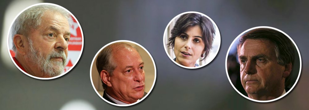 "Ciro será candidato. Bolsonaro será candidato. O PT terá candidato. Manuela (PCdoB) e todos os demais pré-candidatos serão cortejados nos próximos 90 dias. Podem confirmar voos solos para marcar posição ou moverem-se, fortalecendo pólos com reais chances de vitória", diz o colunista Ricardo Cappelli; "Josué Alencar e Benjamin Steinbruch são as “noivas” do setor produtivo", afirma ele, acrescentando que Bolsonaro, "candidato a Bruce Lee", parece ser "o único capaz de resistir a um voo solo"; "Se houver uma reviravolta improvável e Lula, o único Samurai, mestre de Bruce Lee, tiver sua candidatura confirmada, obviamente tudo muda"