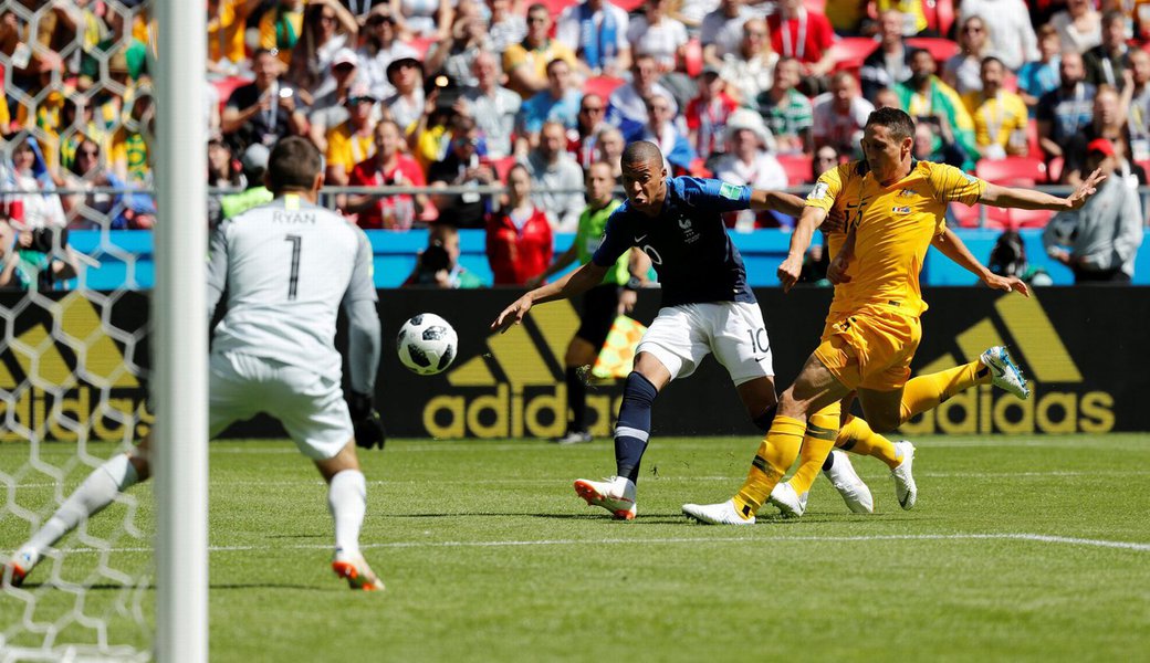 Copa do Mundo: França 2 Austrália 1 primeira rodada do grupo C da Copa da Rússia