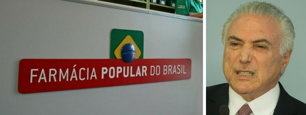 Temer, farmácia popular, remédios