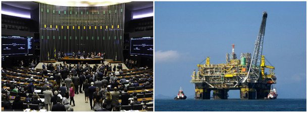 A Associação do Engenheiros da Petrobras (Aepet) reforça que "enquanto os brasileiros se distraem com a copa do mundo, o Congresso apressa-se a aprovar mais um crime de lesa pátria, contra o Brasil e contra a Petrobrás"; instituição fez referência ao projeto do deputado José Carlos Aleluia (DEM-BA), que permite à Petrobras entregar até 70% de suas reservas do pré-sal para empresas multinacionais