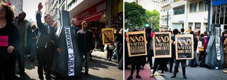 Professores e estudantes fizeram um enterro simbólico do ensino público superior; o ato chamou a atenção para o desmonte da educação promovido pelos sucessivos governos do PSDB e que o atual governador, Marcio França (PSB), mantém; "A universidade está morrendo", afirmou o estudante Ricardo Yuri da Silva
