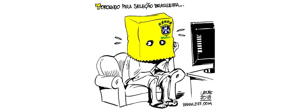 Nova charge do cartunista Carlos Latuff mostra o constrangimento do brasileiro em usar a camisa amarela depois que ela virou símbolo dos manifestoches