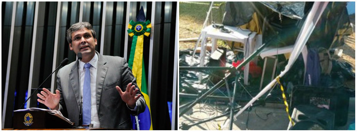 Em vídeo, o senador Lindbergh Farias (PT-RS) cobrou o afastamento do delegado da PF Gastao Schefer Neto, autor do ataque ao acampamento em favor do ex-presidente Lula, nesta sexta-feira (4), durante o "Bom Dia presidente Lula", em Curitiba (PR); o delegado quebrou o equipamento de som, usado para amplificar o bom dia; "Acho que está havendo uma subestimação de setores importantes da sociedade com a escalada de violência política fascista. A PF tem que agir, afastar imediatamente este delegado, tem que abrir sindicância, no mínimo"; assista