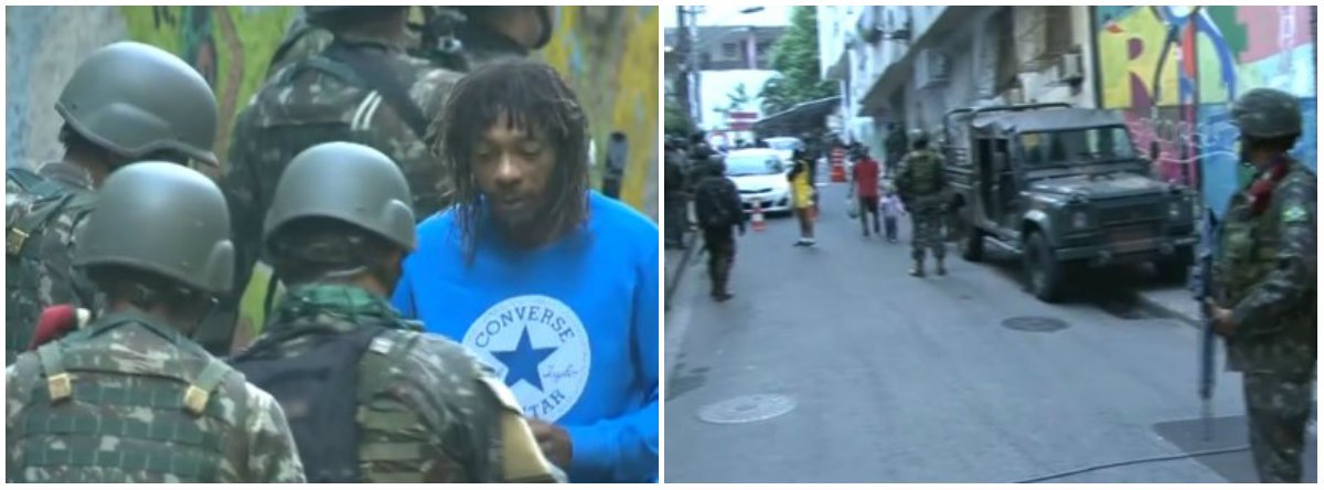 Militares estão nas favelas da Babilônia e Chapéu Mangueira; segundo o Comando Conjunto, serão feitas ainda revistas de pessoas e de veículos, além de checagem de antecedentes criminais; quase dois mil homens participam da operação - 1,8 mil das Forças Armadas, 50 PMs e e duas equipes dos bombeiros com cães