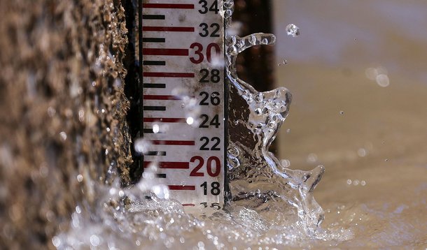 Brasília, DF, Brasil: Barragem do Descoberto, que operava com o volume útil de 23,7% Foto: Marcelo Camargo/Agência Brasil