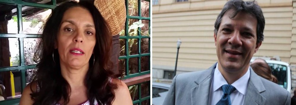 A jornalista Cynara Menezes criticou em sua conta no Twitter a denúncia contra o ex-prefeito de São Paulo Fernando Haddad feita pelo MP-SP; "Começou a perseguição a haddad. será assim com todos os candidatos do PT, porque o objetivo da justiça tucana é tirar os petistas das eleições e fim de papo", escreveu Cynara. "Em todo regime de exceção os donos do poder têm medo do voto", disse