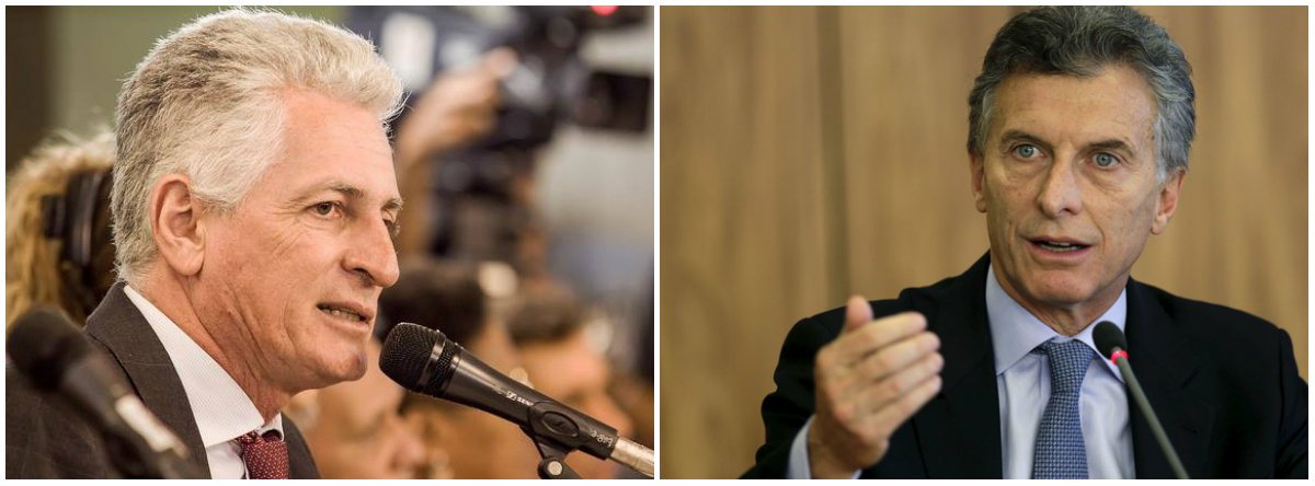 "Maurício Macri, o presidente que está jogando a Argentina na lama e de volta ao FMI, era até há pouco tempo o ídolo da turma que liderou e apoiou o golpe no Brasil", disse o deputado estadual Rogério Correia (PT), citando "Aécio Neves, Bolsonaro, Doria, FHC, Temer e até o ex-candidato de laboratório da Globo, o apresentador Luciano Huck"; segundo o parlamentar, Macri está "trazendo de volta uma situação que os argentinos e os brasileiros não têm nenhuma saudade"