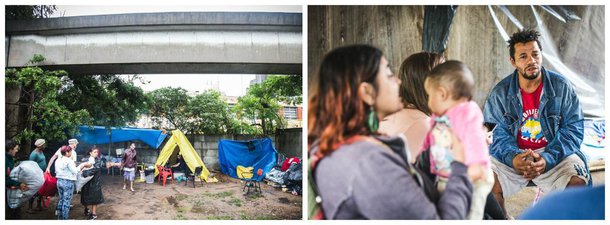 A ocupação dos 28 moradores da Aldeia Zumbi dos Palmares não foi programada, mas foi necessária após uma série de remoções e ameaças contra grupos de pessoas em situação de rua em Porto Alegre; dados da Fasc, órgão responsável pelo acolhimento da população, a capital tem 600 vagas – considerando as vagas extras para períodos mais frios – entre oito abrigos próprios e da rede conveniada, o que é contestado
