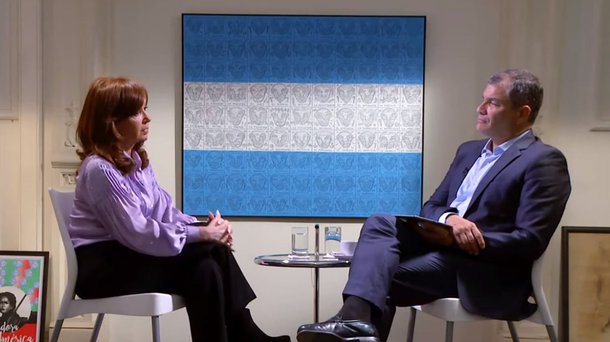 ex-presidente da Argentina Cristina Kirchner em entrevista a ex-presidente do Equador Rafael Correa pelo canal russo RT