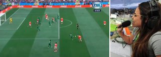 O canal FoxSports inovou e colocou a primeira mulher da história do país a narrar uma Copa; a jornalista mineira Isabelly Morais estreou no jogo entre Rússia e Arábia Saudita, na abertura da Copa do Mundo e não faltou gol pra ela gritar, pois o jogo acabou 5 x 1 para os anfitriões; assista 