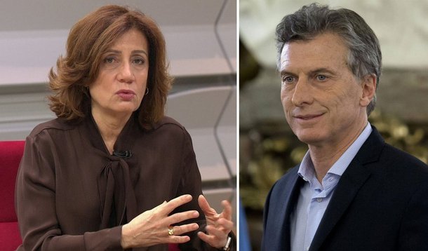 A jornalista Miriam Leitão, colunista do jornal O Globo, defendeu a política econômica do presidente da Argentina, Mauricio Macri, que nessa terça-feira, 8, foi ao Fundo Monetário Internacional (FMI) pedir 30 bilhões de dólares emprestados para tentar conter a escalada cambial; em outubro, Miriam Leitão escreveu numa coluna que "o ajuste promovido pelo governo já traz resultados concretos que começam a ser percebidos pela população"