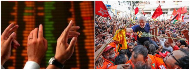 "Quem prendeu e mantém Lula preso foi o mercado", diz o cientista político Robson Sávio Reis Souza; "Lula, apesar de não ter governado contra o mercado, se tornou uma ameaça depois que ficou escancarado que o mercado é o grande beneficiário do golpe e, nesse contexto, resolveu mudar seu discurso de 'Lulinha paz e amor', prometendo enfrentar mazelas estruturais caso seja eleito novamente"