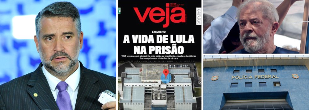 Após a matéria da revista Veja sobre as condições de prisão do ex-presidente Lula, o líder do PT na Câmara dos Deputados, Paulo Pimenta (RS), afirmou, em vídeo, que, se for verdade que o veículo teve acesso exclusivo à cela, é "um fato de gravidade ímpar" e "significa a falência do Sistema Judiciário brasileiro", que a cada dia revela a sua "capacidade de ser pior"; segundo o parlamentar, uma possível veracidade da matéria revela o "conluio, a cumplicidade da mídia com a Lava Jato, para destruir reputações"; assista