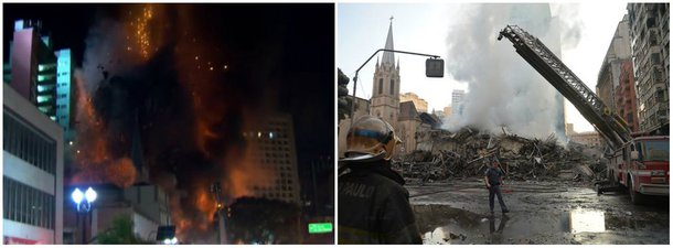 De acordo com o capitão Marcus Palumbo, porta-voz do Corpo de Bombeiros, são 34 os desaparecidos; o número inicial era 45, mas 11 se apresentaram; essas pessoas constam no cadastro de moradores do prédio feito pela prefeitura, mas não há confirmação de que elas estavam na hora do incêndio e posterior desabamento; a única pessoa confirmada como desaparecida é a que estava sendo resgatada pelos bombeiros quando o prédio desabou; ele já está incluído na soma das 34 pessoas