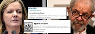 Durante quatro anos a mídia conservadora usou as delações premiadas para tentar destruir o PT, especialmente Lula e Gleisi Hoffmann numa sucessão infindável de manchetes; agora que o STF deu o primeiro passo para acabar com a indústria clandestina das delações, lançam editoriais para fazer uma cena à Nação sobre sua seriedade e "condenam" as ações da Lava Jato baseadas nas delações; mas até momento não informaram que Gleisi é inocente nem reconheceram o equívoco de suas manchetes