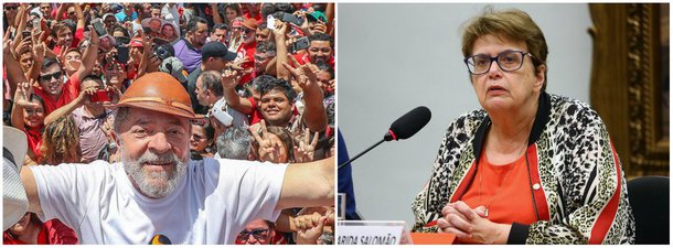 Diante da iminente prisão do ex-presidente Lul, a deputada federa Margarida Salomão (PT-MG) foi mais afirmou que ele "vai com o nosso amor, com a nossa solidariedade, com a nossa emoção. E nós, que ficamos aqui, temos a tarefa de lutar pela sua liberdade, lutar por justiça, lutar pela dignidade do povo brasileiro. Lutar pela democracia no Brasil"; "É preciso saber que Lula cumprindo a decisão judicial preserva a sua honra. A honra que, como lhe ensinou sua mãe, é a riqueza que tem mesmo os que não possuem nada", disse