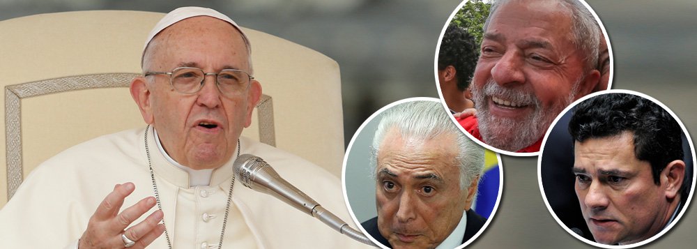 O jornalista Alex Solnik avalia o caráter progressista do pontífice; "O Papa quis fazer um gesto em relação a Lula, e ele, como chefe de Estado, não pode dar uma declaração oficial em defesa do ex-presidente, então fez isso por intermédio do advogado e consultor Juan Grabois"; no Boa Noite 247 desta quarta, ele e o jornalista Paulo Moreira Leite também comentaram a decisão de Temer de nomear um militar para o ministério da Defesa; assista