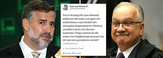 "Fico a me perguntar, que interesses poderosos são esses, que agem nos subterrâneos, e que transformam advogados progressistas em Ministros covardes e servis nos tribunais superiores. Chego a pensar se não existe uma inteligência perversa por trás de tudo isso que estamos vivendo?", postou o deputado Paulo Pimenta (PT-RS), depois que o ministro Luiz Fachin, do STF, manobrou para manter Lula preso