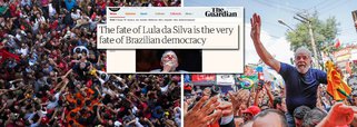 Em carta aberta ao jornal inglês The Guardian, um grupo de parlamentares, acadêmicos e outros representantes afirmam que Lula deveria poder participar das eleições presidenciais para que os brasileiros possam decidir seu próprio futuro; "Lula foi submetido a uma acusação e condenação política, ignorando evidências de sua inocência e desencadeando uma crise de confiança no Estado de Direito. Não se trata apenas de um homem, mas do futuro da democracia no Brasil. Acreditamos que ele deveria poder ficar em pé e o povo brasileiro pode decidir seu próprio futuro", diz trecho da carta