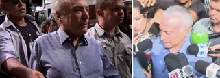 Político mais rejeitado da história da política brasileira, Michel Temer foi retirado apressadamente pela segurança do local do incêndio que atingiu dois prédios e o desabamento de um deles no Largo do Paissandu, centro de São Paulo; bastou descer do carro para ser cercado pela imprensa e abrir a boca que a reação popular foi imediata: vaias, xingamentos, gritos de 'golpista' e até arremesso de objetos contra a comitiva presidencial; assista ao vídeo