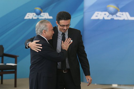 25/07/2017- Brasília - DF, Brasil- O presidente Michel Temer dá posse ao novo ministro da Cultura, Sérgio Sá Leitão, em cerimônia no Palácio do Planalto Foto: Antonio Cruz/Agência Brasil