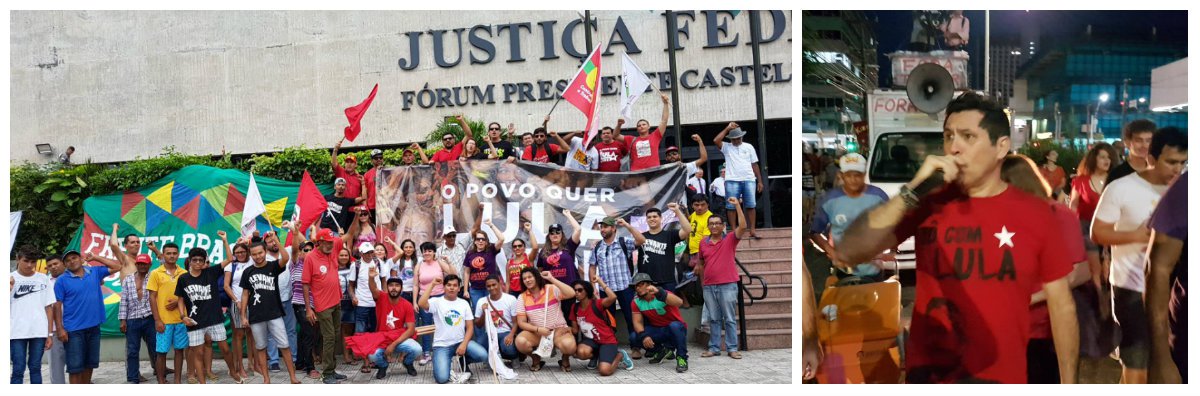 O presidente do Partido dos Trabalhadores no Ceará, Fco. de Assis Diniz, esteve na manhã de hoje, na instalação do acampamento dos manifestantes dos movimentos populares em defesa do ex-presidente Lula, na Praça da Justiça. "Para se contrapor à força do Estado de exceção, temos a força da militância se transformando em milhões de Lulas. Seremos milhões de Lulas livres, ocupando as ruas no Ceará", afirmou de Assis