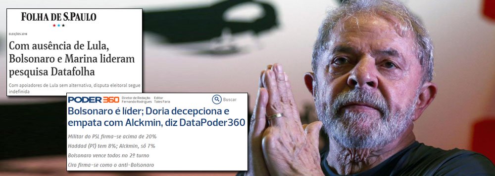 Há uma obsessão da mídia golpista: riscar Lula da história do país, eliminá-lo da memória da população; os articuladores da campanha contra Lula não contavam com um protagonista que para eles é irrelevante, o povo; não é à toa que a mídia, o STF, o Legislativo e Temer são execrados pela população, como mostra pesquisa divulgada ontem e escondida pela Folha de S.Paulo 