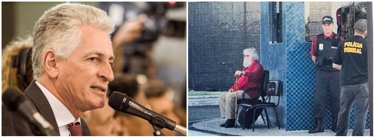 O deputado estadual Rogério Correia (PT) avalia que entrará para a história a imagem do teólogo e escritor Leonardo Boff sentado em frente à sede da Polícia Federal no Paraná para visitar o ex-presidente Lula; "Outra imagem que já entra para a história: amizade, dignidade. compromisso", escreveu o parlamentar no Facebook