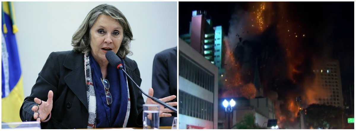 A deputada Erika Kokay (PT-DF) criticou o governo de Michel Temer, após o desabamento de um prédio no centro da cidade de São Paulo; "Trabalhadores e trabalhadoras sem teto não podem ser responsabilizados por prédio que desaba em SP. A culpa é do Estado, do governo ilegítimo de Temer q promoveu cortes profundos no Minha Casa Minha Vida. Quando morar é um privilégio, ocupar é um direito!", disse