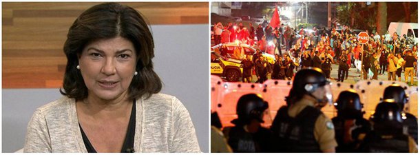"O Globo, jornal onde Cristiana Lobo aprendeu a trabalhar, mentiu ao dizer que houve confronto, que os manifestantes tentaram invadir a Superintendência da Polícia Federal", relata o jornalista Joaquim de Carvalho, no Diario do Centro do Mundo