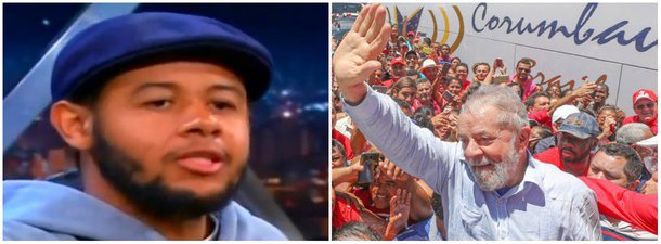 O rapper Emicida fez um discurso de apoio e agradecimento ao ex-presidente Luiz Inácio Lula da Silva pelas políticas de inclusão social; "Força ex-presidente. Ninguém vai esquecer o que você fez por nós. Foi depois da sua gestão que a favela pode sonhar com faculdade. Muito obrigado. Tamo junto", disse o músico em vídeo