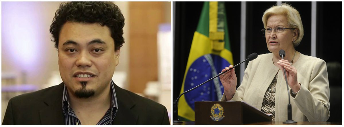Jornalista Leonardo Sakamoto avalia que a posição da senadora Ana Amélia (PP-RS) sobre o envio de um vídeo da senadora Gleisi Hoffmann (PT-PR) para a Tv árabe Al Jazeera reflete "a falta de conhecimento de um grande naco da sociedade brasileira a respeito do que ocorre além de suas fronteiras, a xenofobia latente contra determinados nacionalidades construída na base da sobreposição de discursos de intolerância e medo ao longo do tempo e o ódio contra o PT"